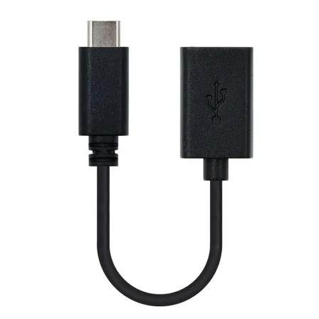 Nanocable Cable USB 2.0 USB-C Macho a USB-A Hembra, 0,15m, Negro Nanocable Cable USB 2.0 USB-C Macho a USB-A Hembra, 0,15m, Negro
